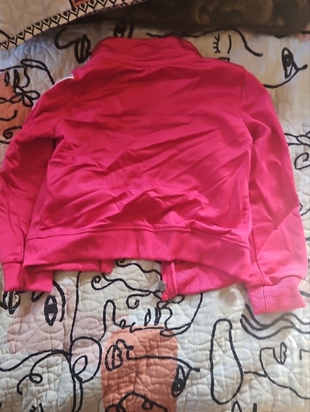 Nike Girls Bright Pink Track Jacket with Branded Sleeve Tape - Picture 4 of 4